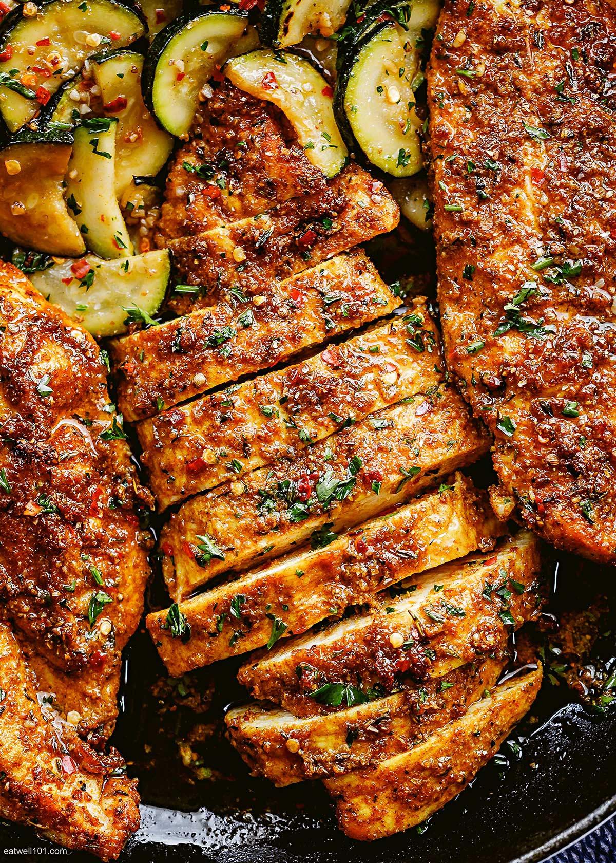 Garlic Butter Chicken Recipe with Zucchini