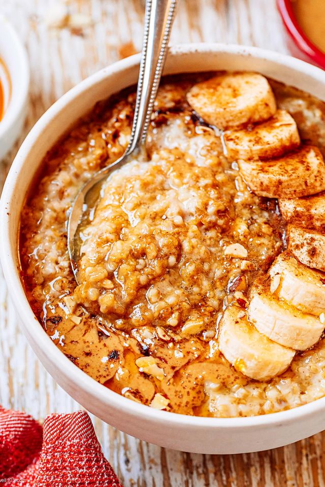 Instant Pot Banana Peanut Butter Steel Cut Oats