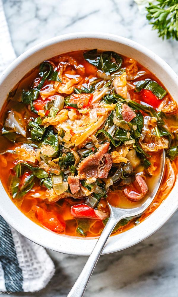 Collard Greens Cabbage Soup