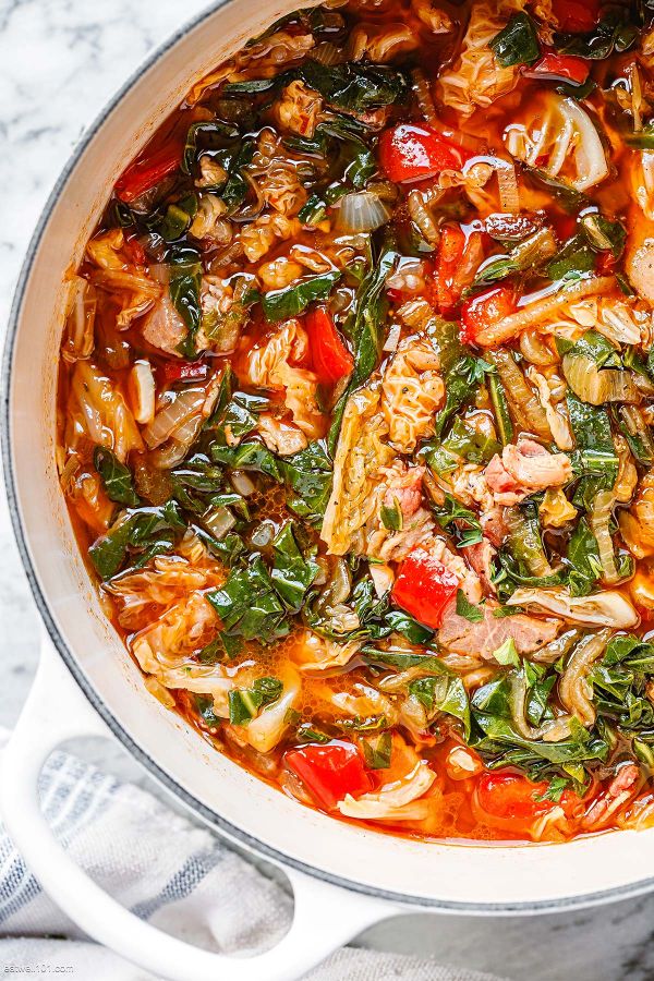 Collard Greens Cabbage Soup