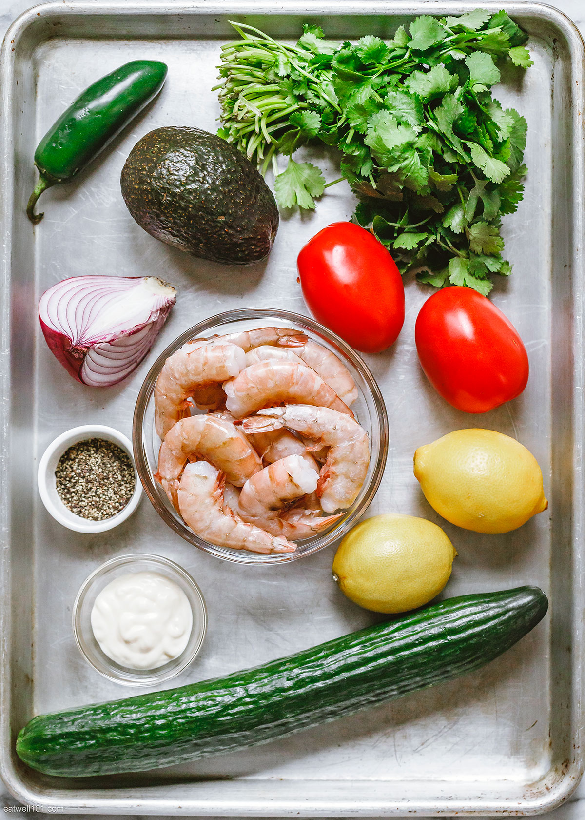 ingredients for shrimp ceviche