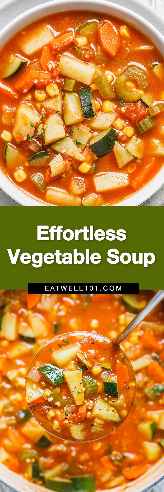 Easy Vegetable Soup - #vegetable #soup #recipe #eatwell101 - Make this easy vegetable soup recipe full of nourishing veggies you have on hand! Nourishing and light, it's perfect for warming up on cold nights.