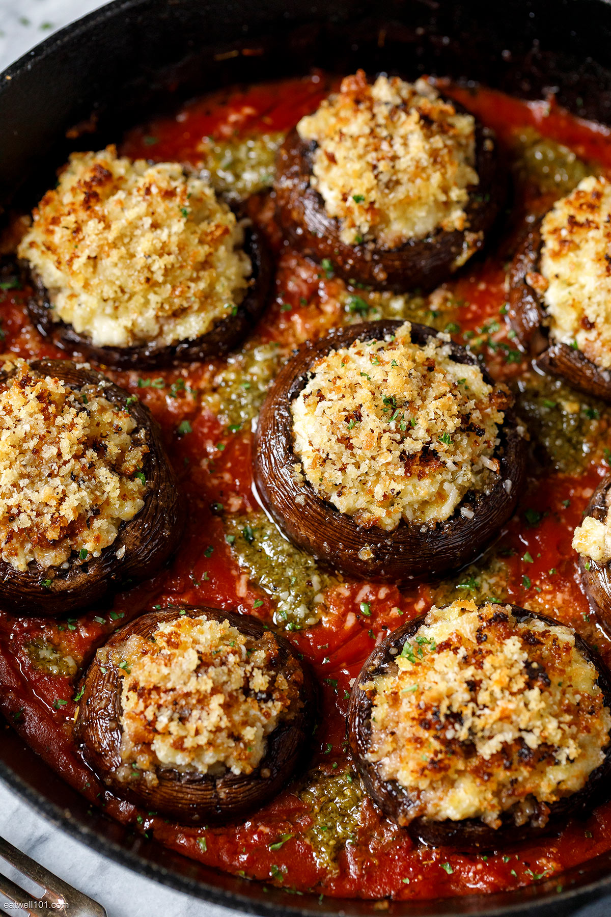 Baked Cheese Stuffed Mushrooms