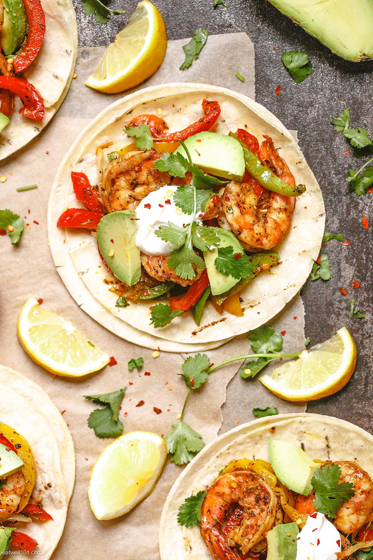Sheet Pan Shrimp Fajitas dinner