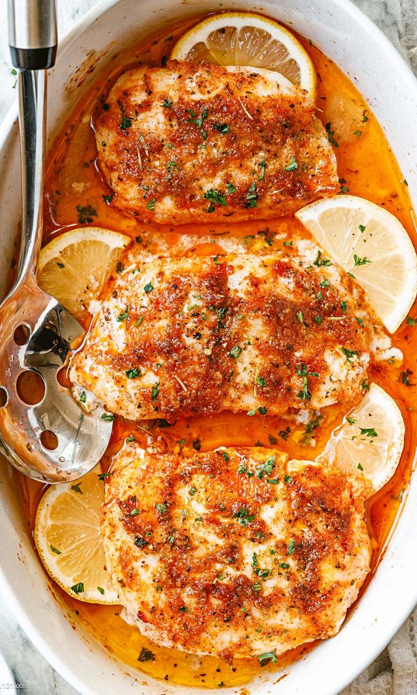 Lemon Garlic Baked Cod