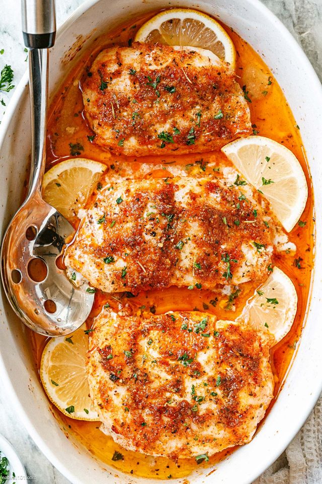 Lemon Garlic Baked Cod