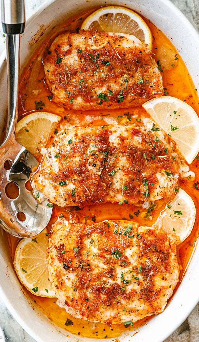 Lemon Garlic Baked Cod