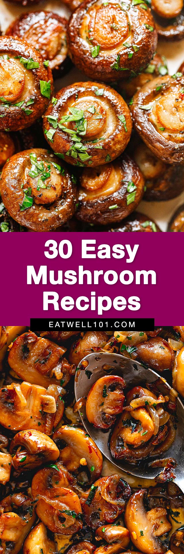 30 Best Mushroom Recipes for Dinner - #mushroom #recipes #eatwell101 - Enjoy our best mushroom recipes: from stuffed mushrooms to mushroom pasta, you'll love these easy recipes with mushrooms!