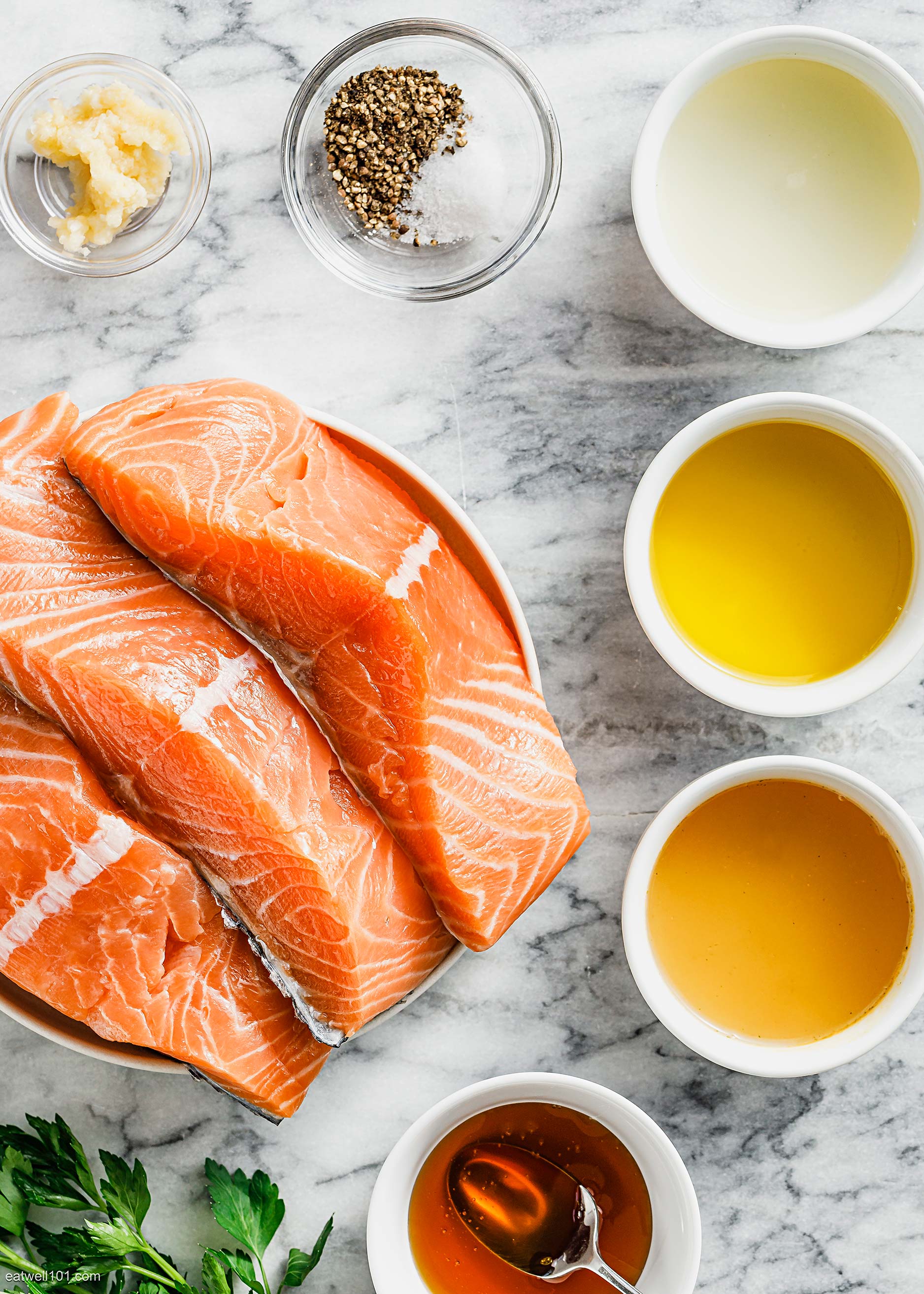 ingredients for salmon marinade