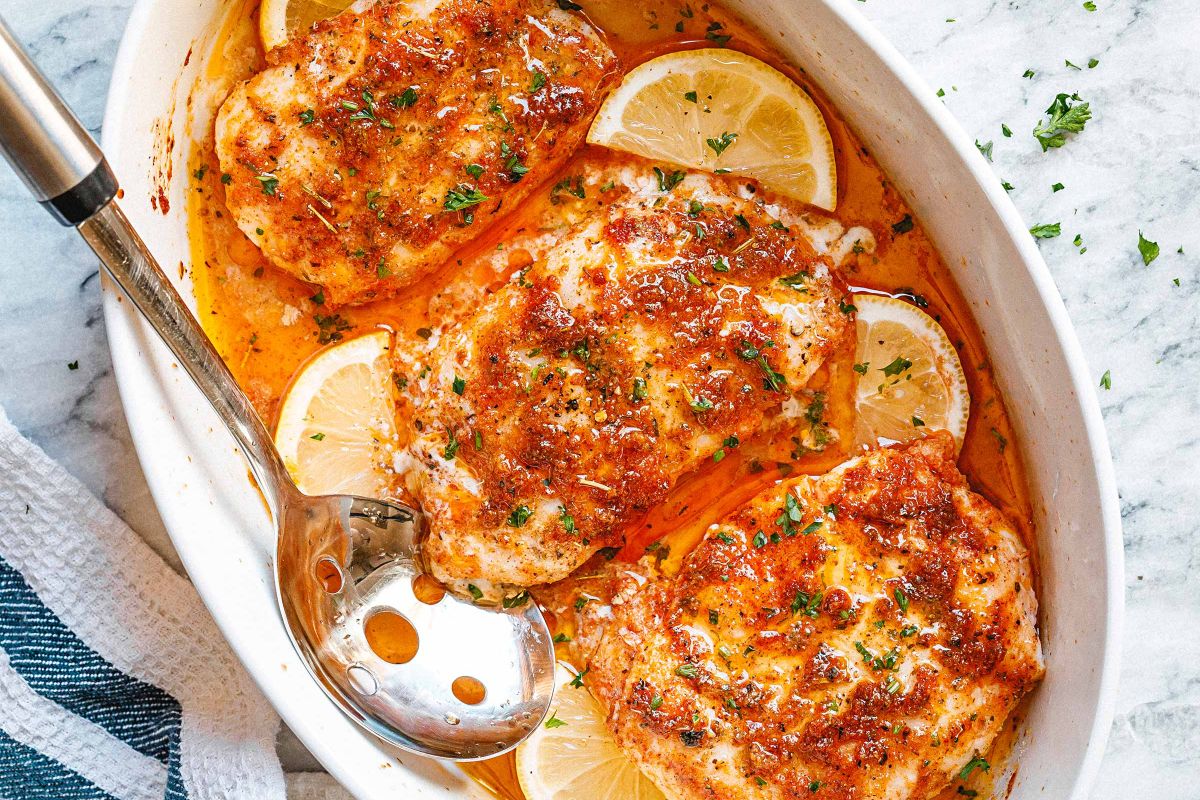 Lemon Garlic Baked Cod