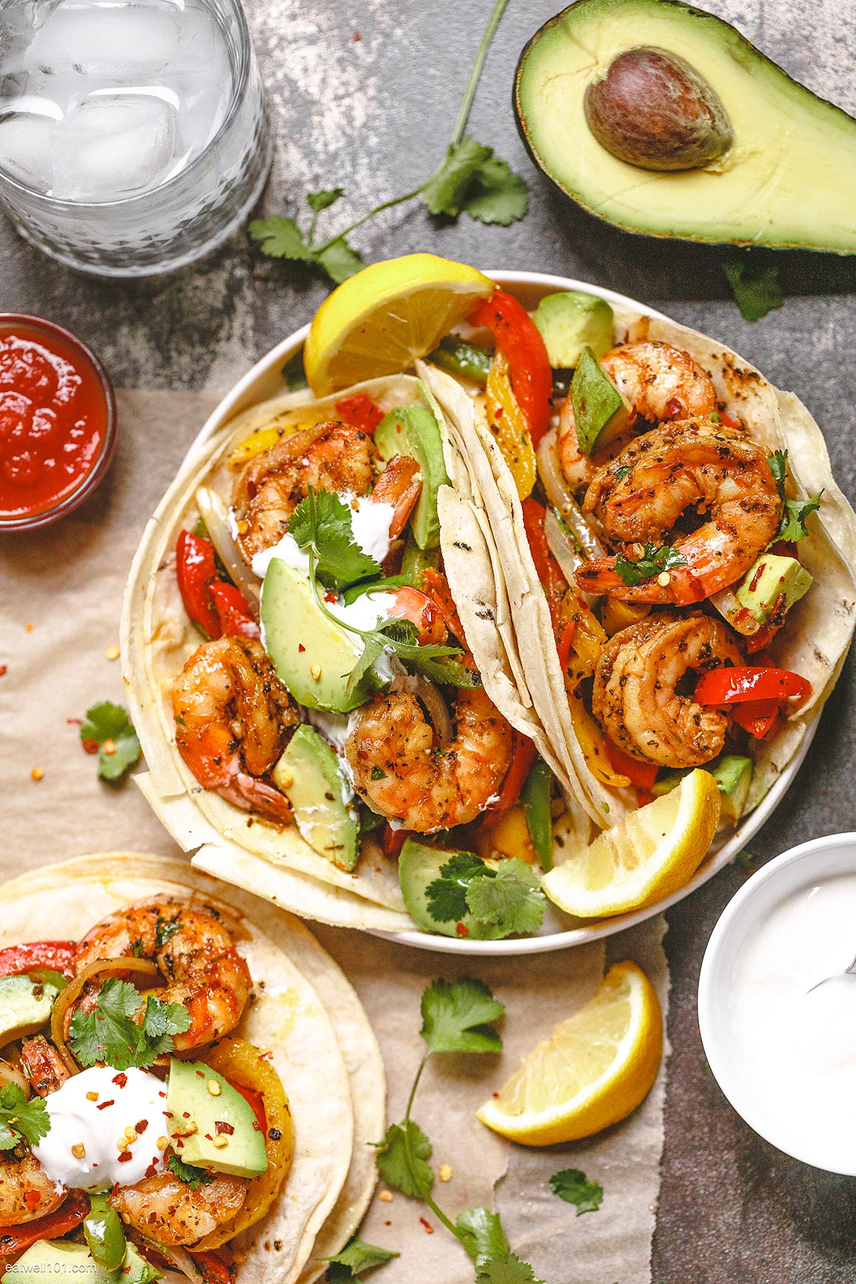 one pan baked Shrimp Fajitas