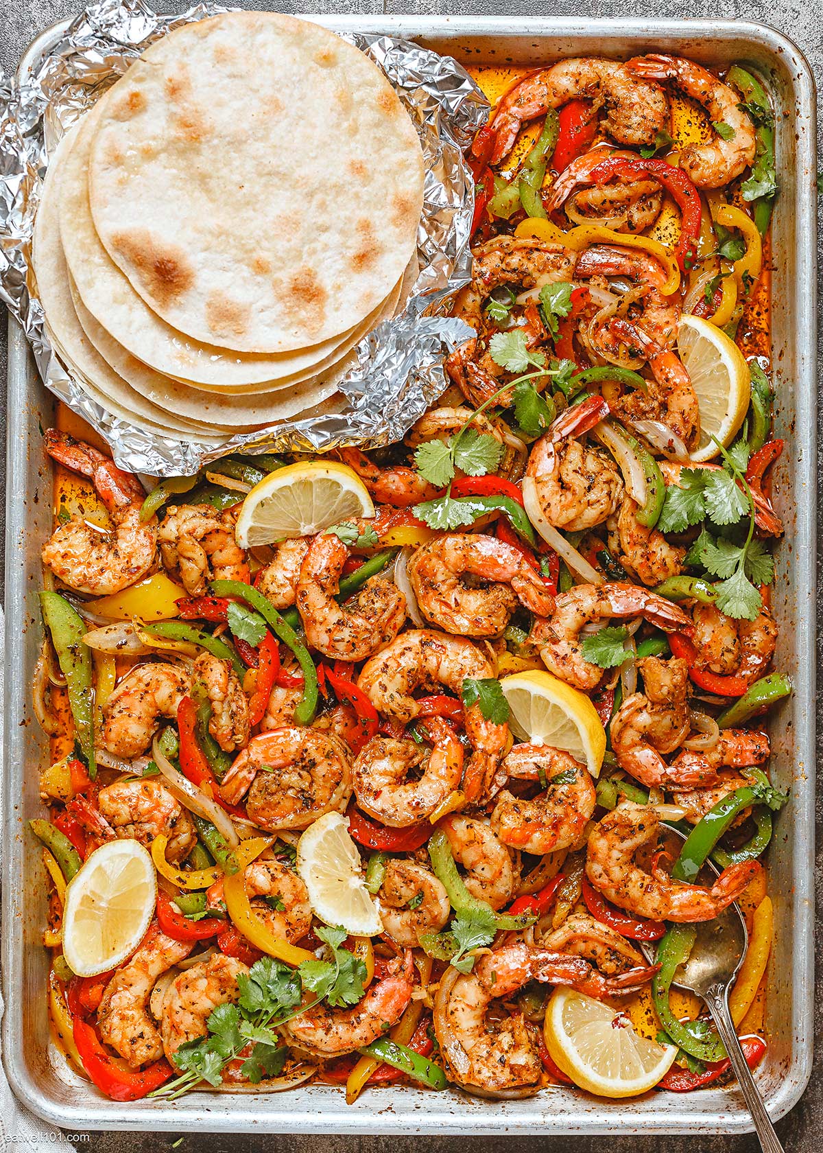 oven baked shrimp fajitas
