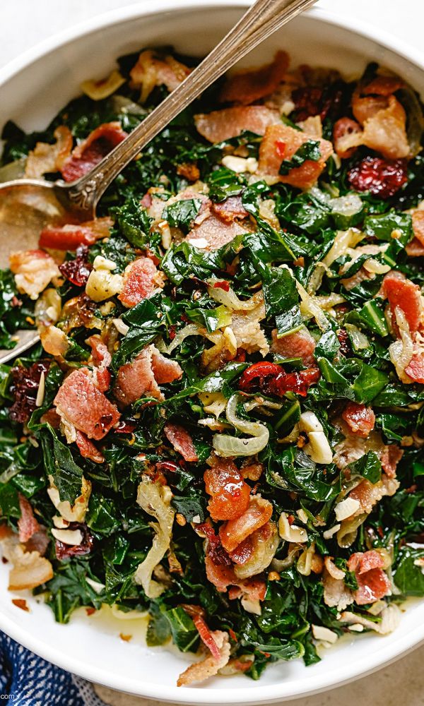 Quick Collard Greens with Bacon
