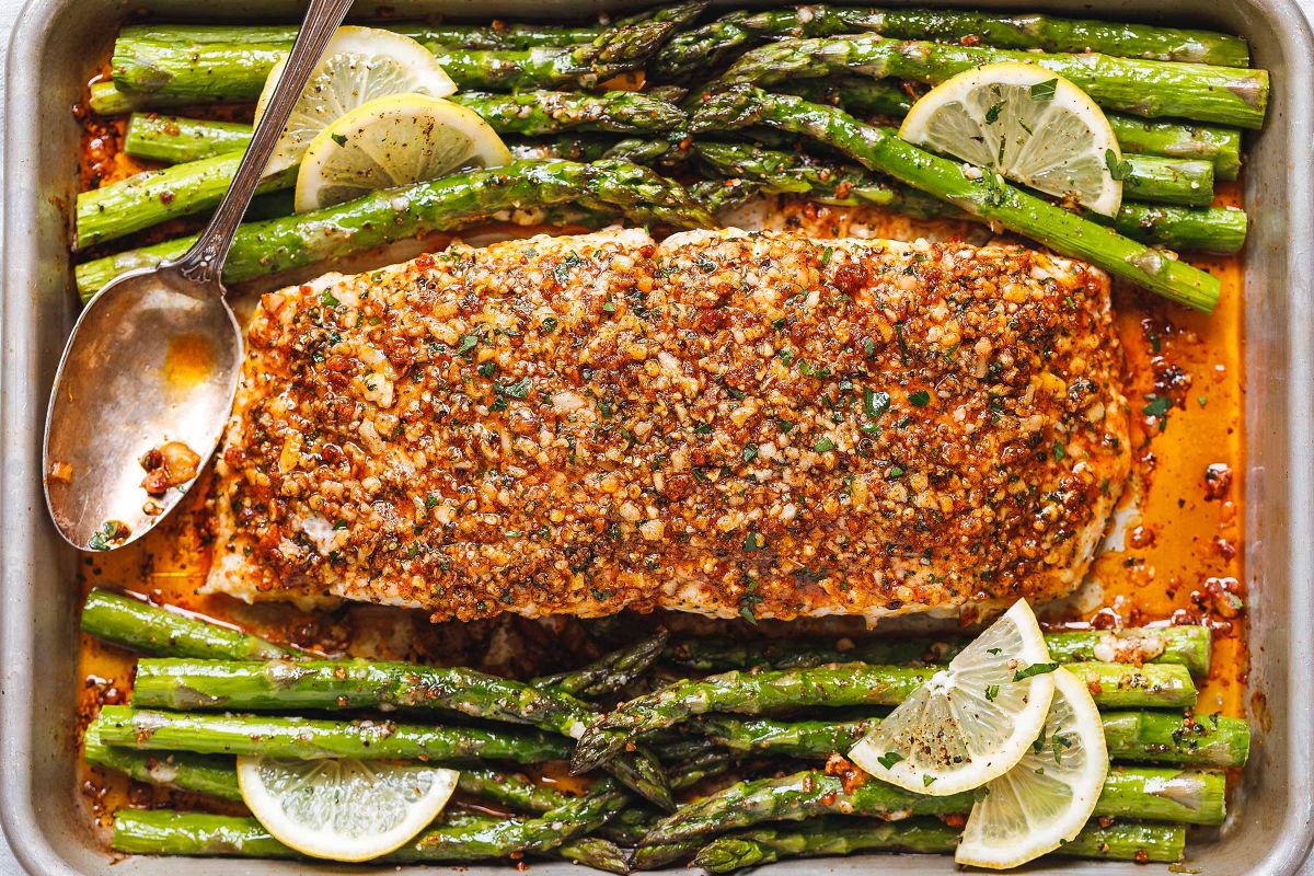 Parmesan Crusted Baked Halibut Fish