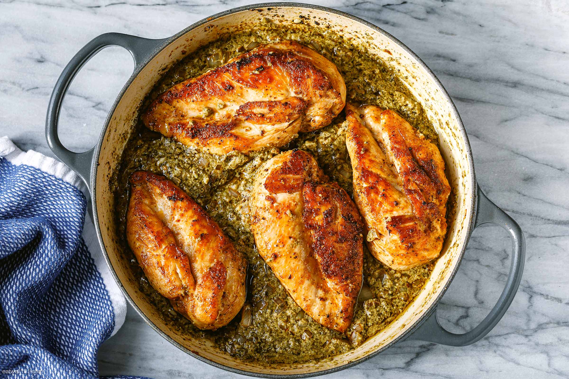 pesto chicken dinner