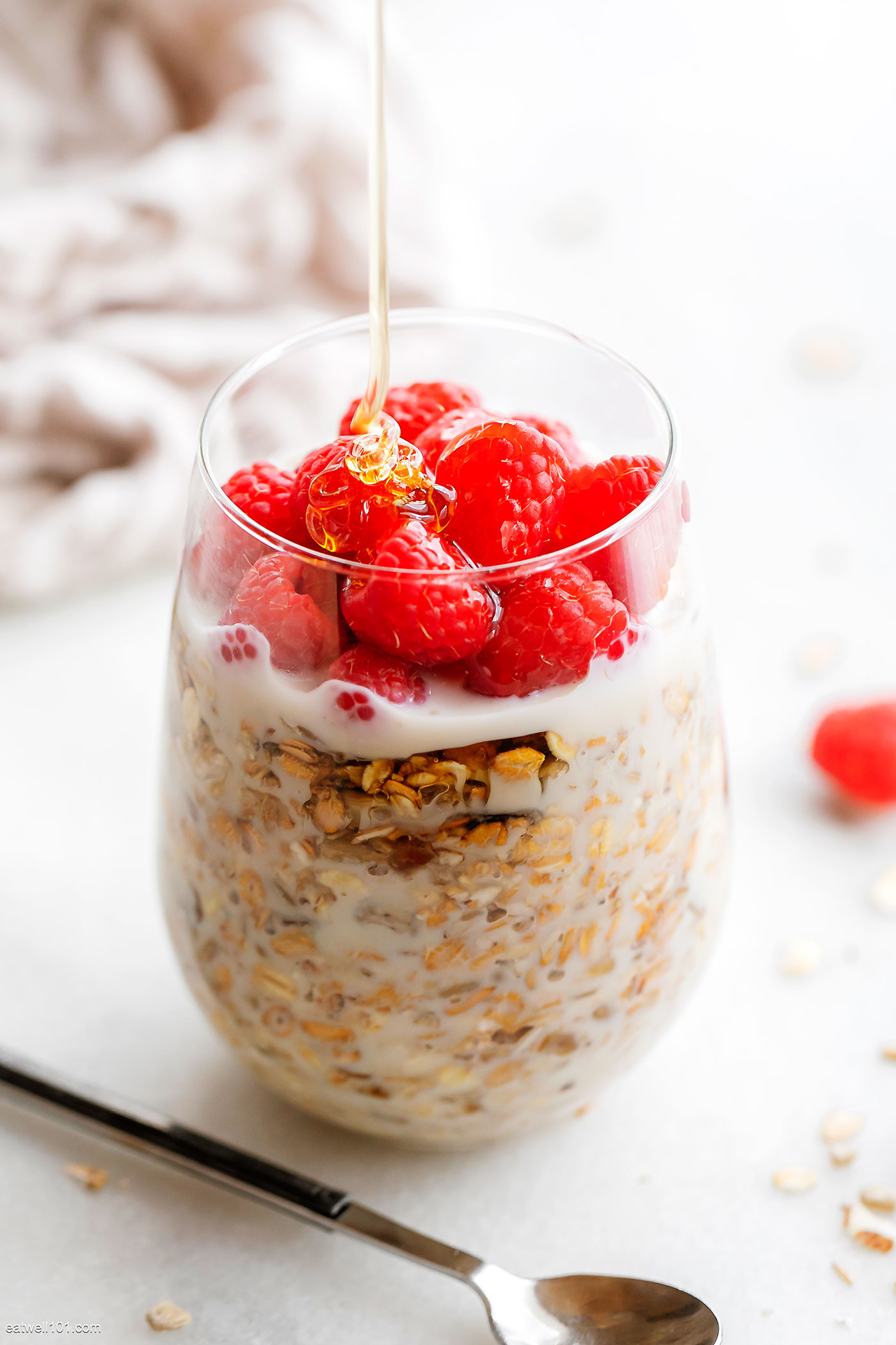 Honey Raspberry Overnight Oats