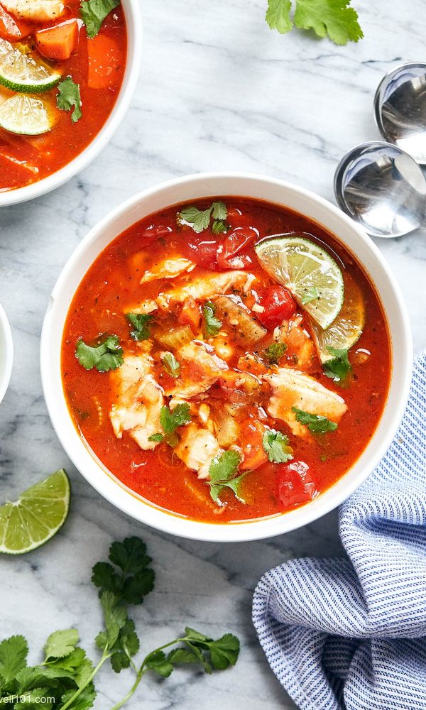 Easy Fish Soup with Mediterranean Flavors