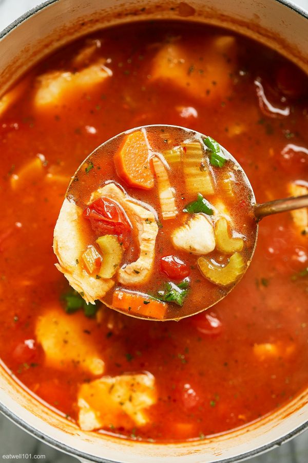 Easy Fish Soup with Mediterranean Flavors