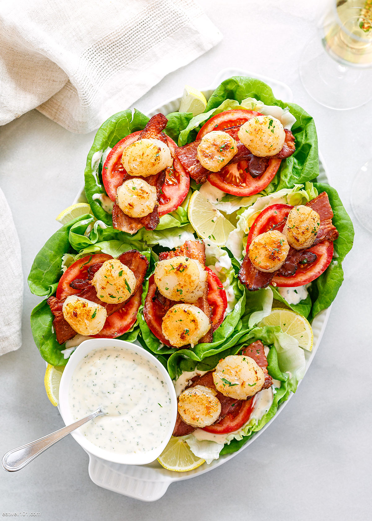 scallops BLT