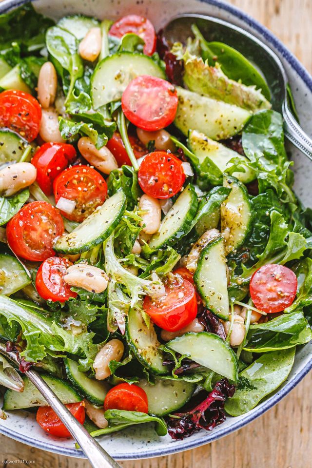 White-Bean Salad with Pesto Vinaigrette