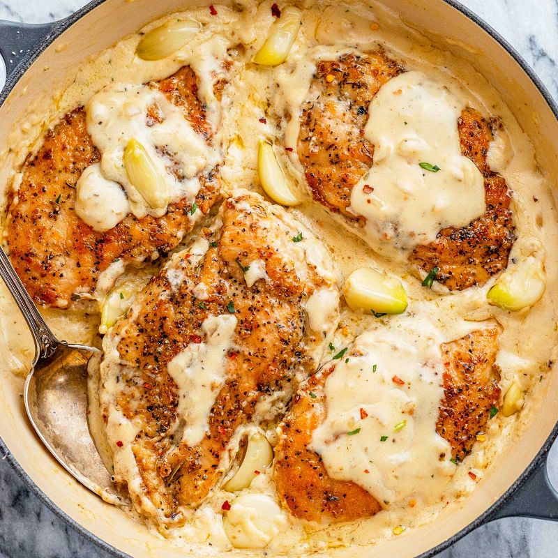 Creamy Garlic Chicken Recipe Creamy Garlic Chicken Breasts — Eatwell101