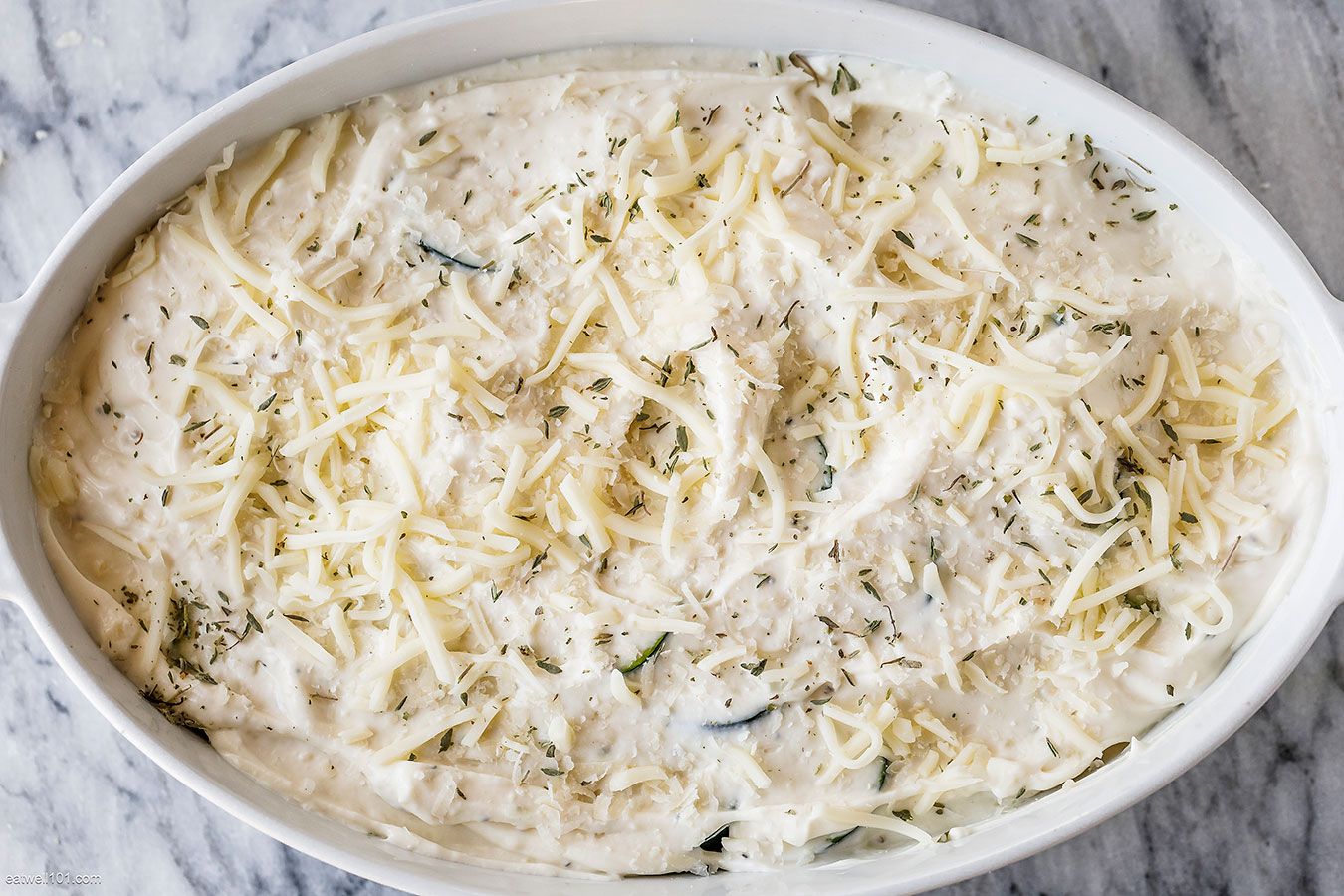 cheese gratin with zucchini