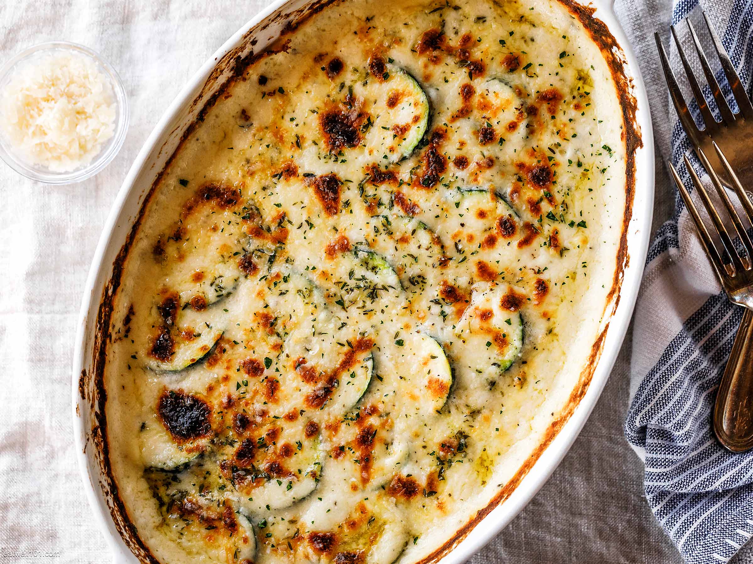 Cheesy Zucchini Gratin