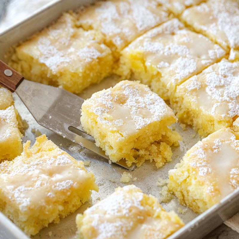 Pineapple Bars Recipe with Coconut Drizzle Fresh Pineapple Squares