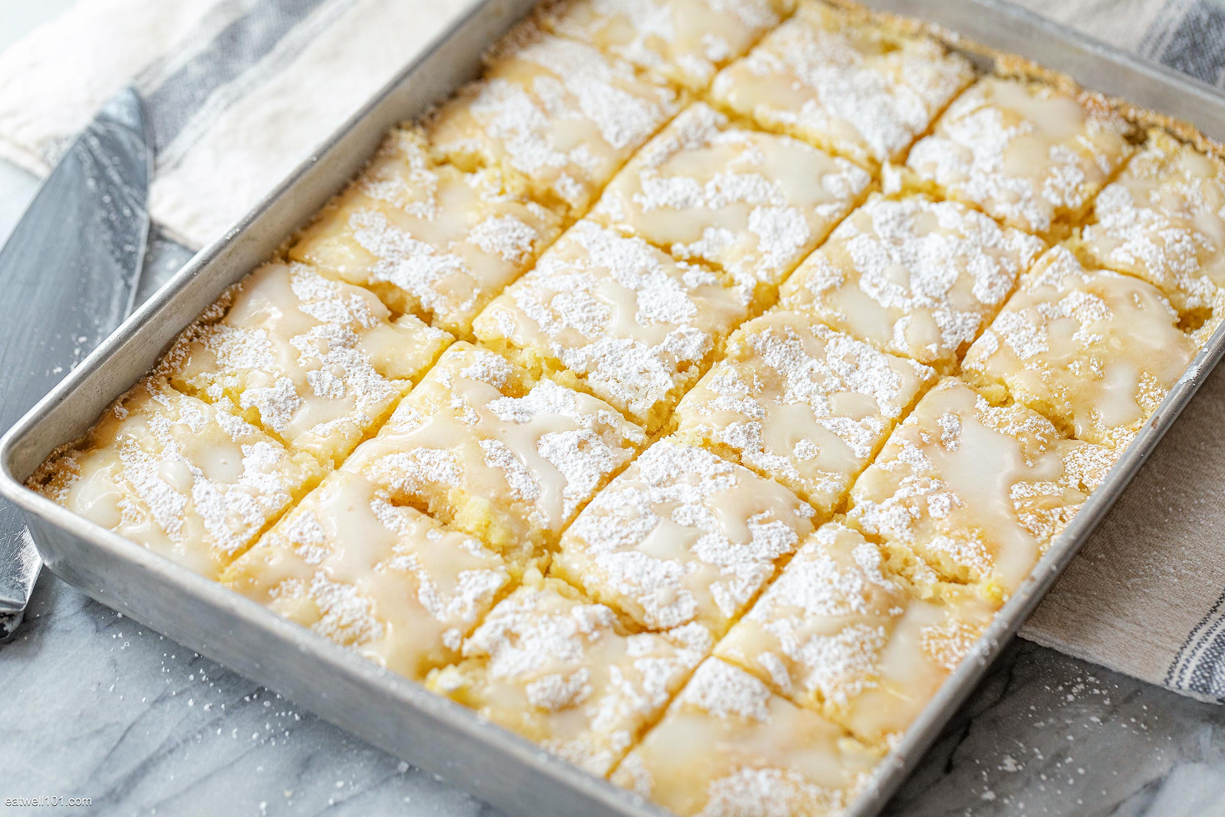 Pineapple Bars Recipe with Coconut Drizzle