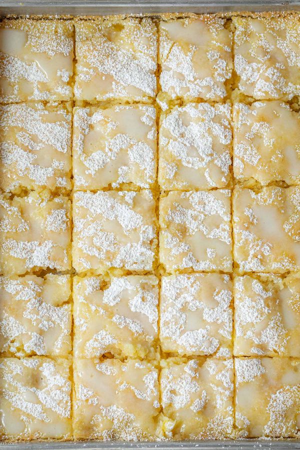 Pineapple Bars with Coconut Drizzle - #recipe by #eatwell101 - https://www.eatwell101.com/pineapple-bars-recipe