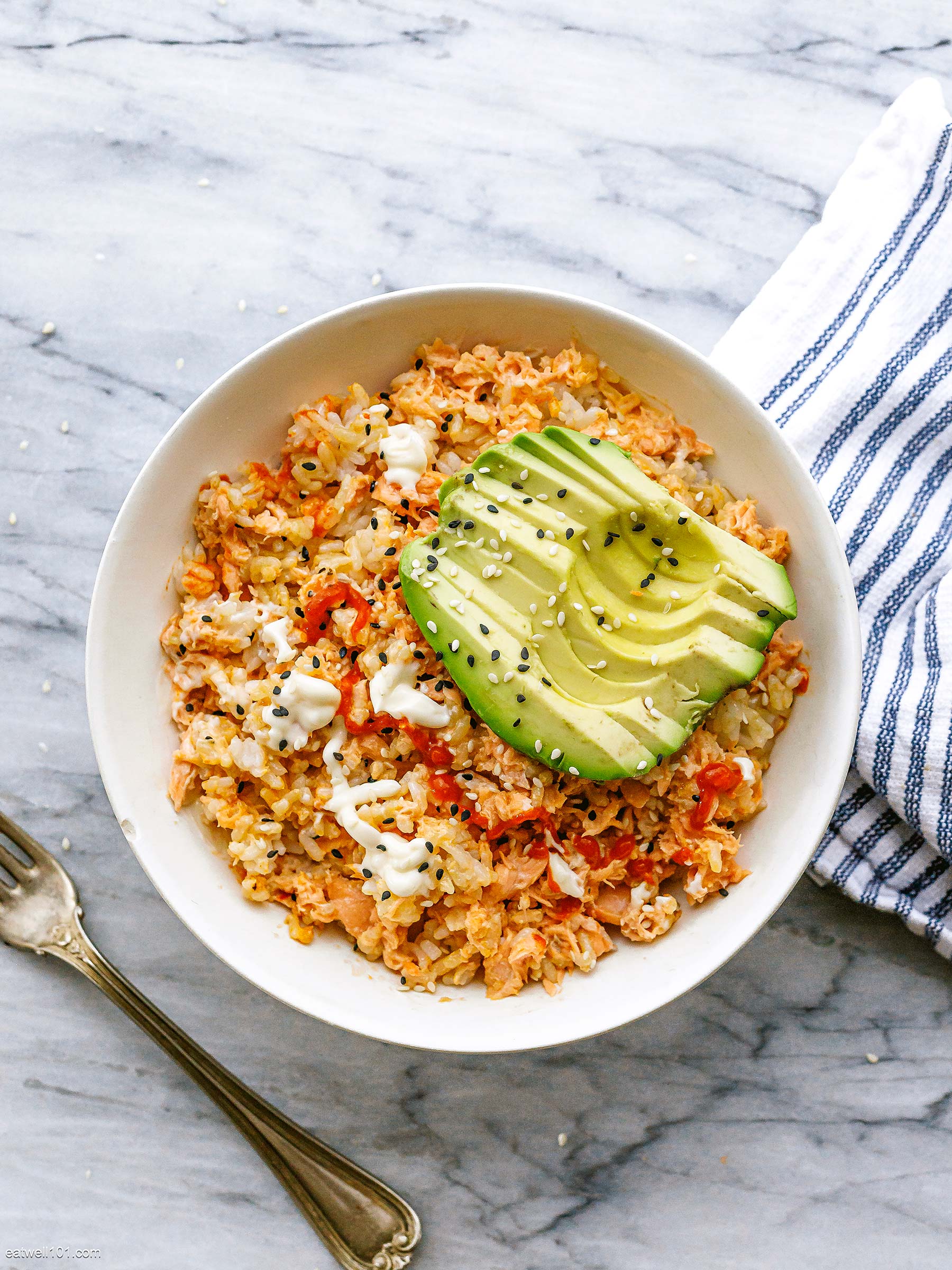 how to make tiktok Salmon Rice Bowl