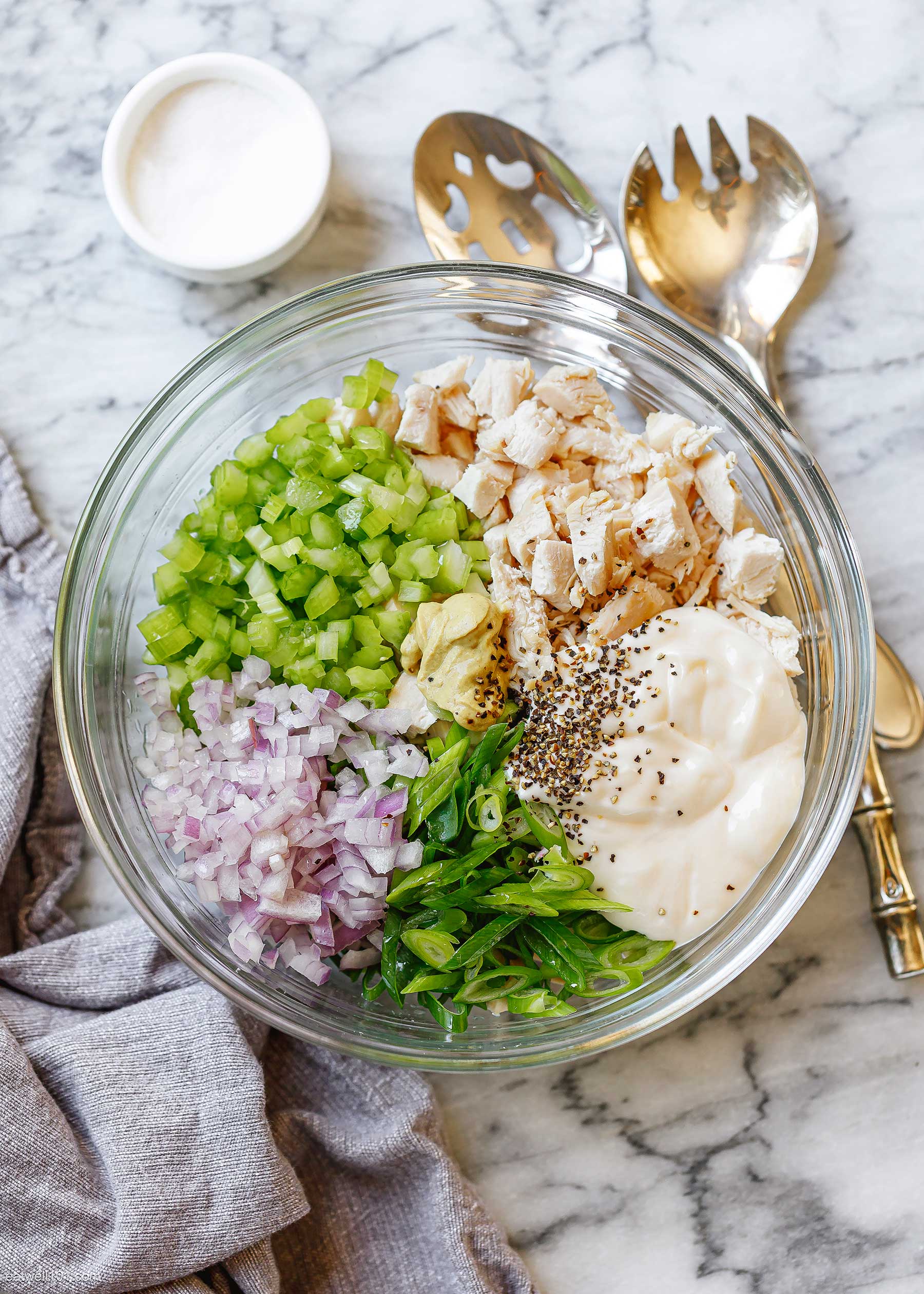 ingredients for classic chicken salad