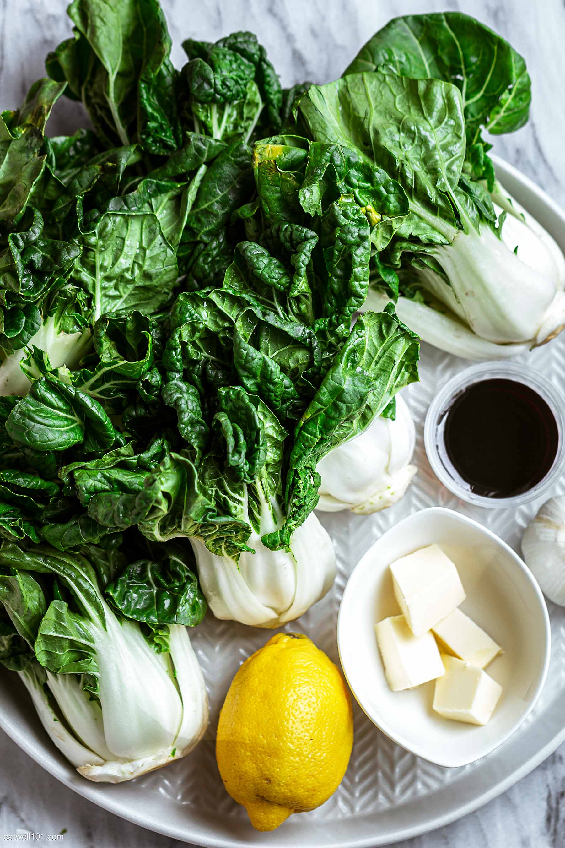 ingredients for grilled bok choy