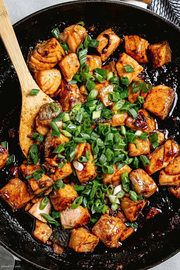 The Best Teriyaki Salmon - #recipe by #eatwell101 - https://www.eatwell101.com/best-teriyaki-salmon-recipe