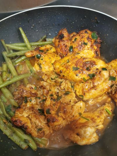 Lemon Garlic Butter Chicken and Green Beans