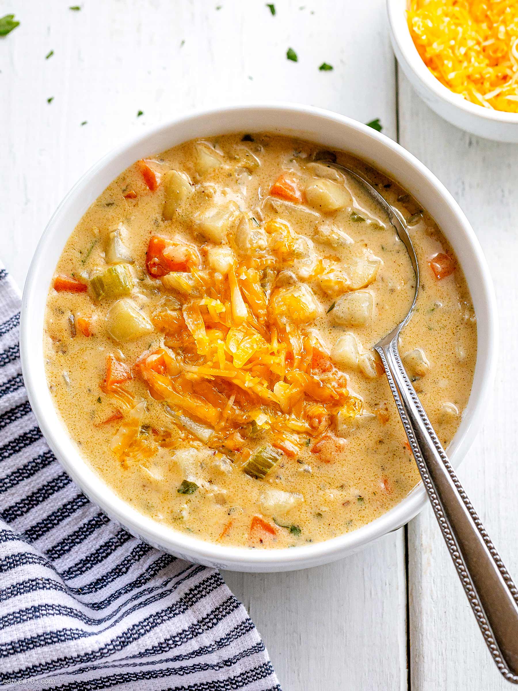 Cream of potato soup recipe how to make creamy potato soup eatwell101