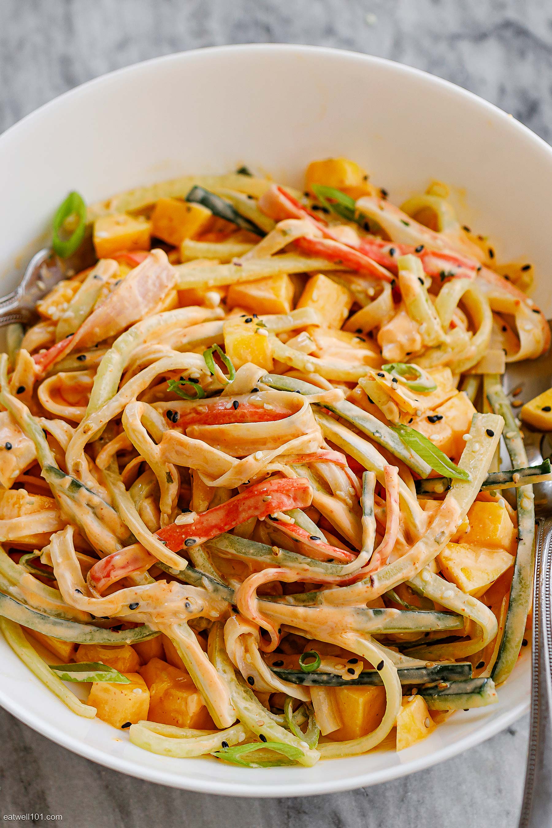 Cucumber Mango Crab Salad Recipe – Kani Salad Recipe — Eatwell101