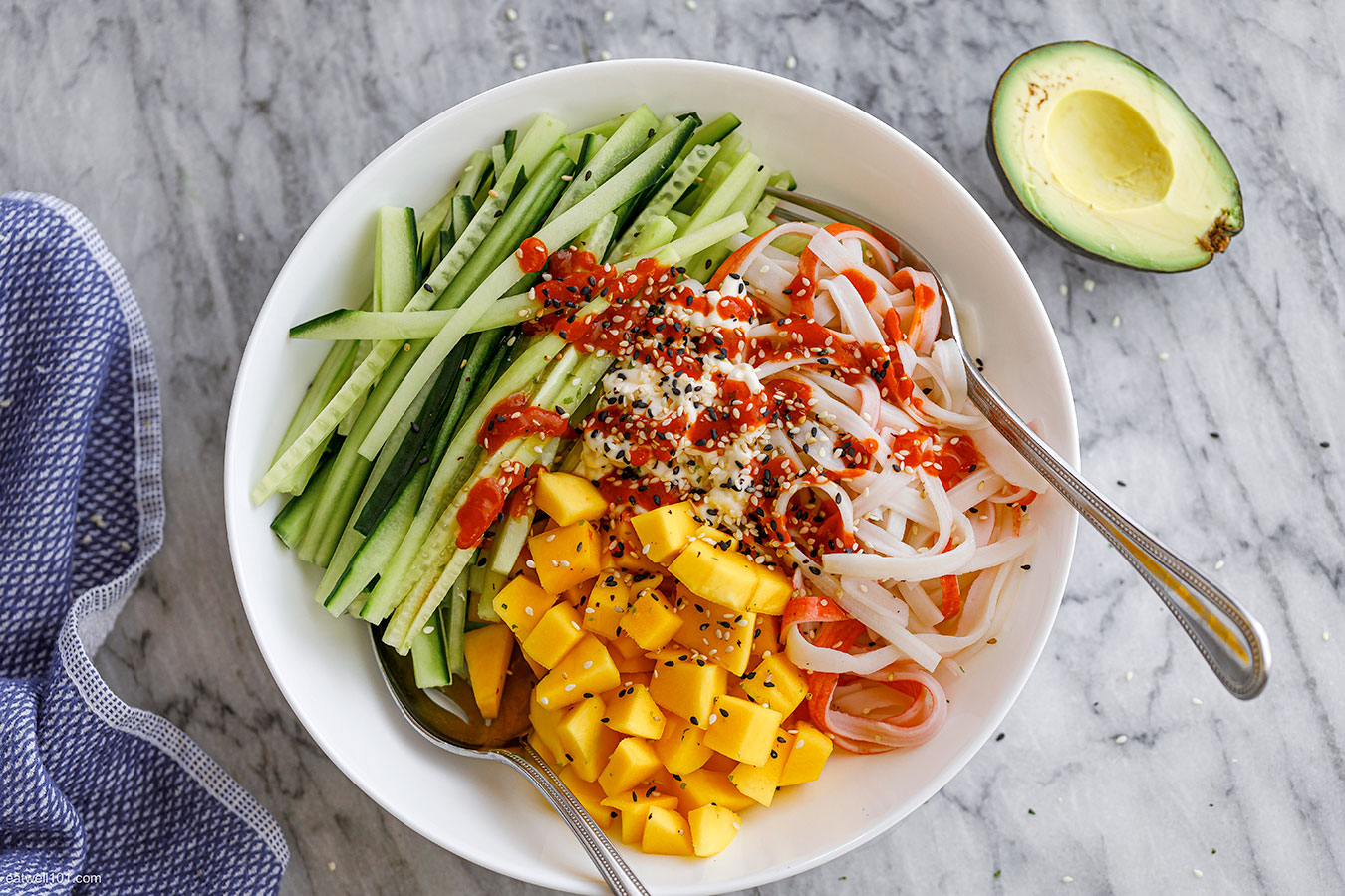 Cucumber Mango Crab Salad Recipe – Kani Salad Recipe — Eatwell101