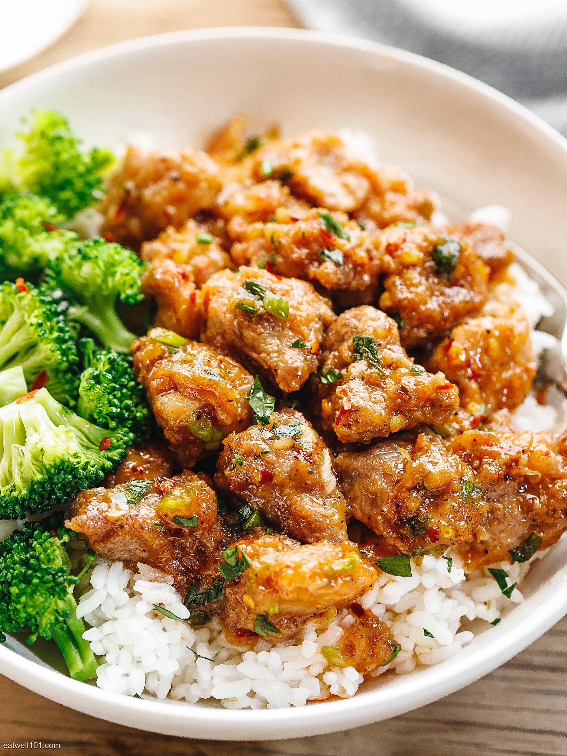 Honey Garlic Pork Rice Bowl