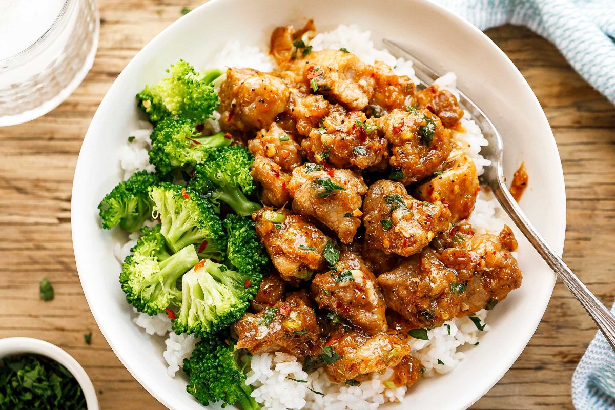 Honey Garlic Pork Rice Bowl