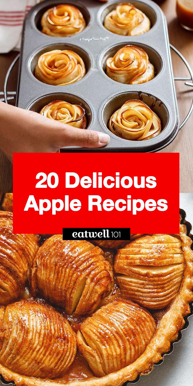 20 Delicious Apple Recipes to Try this Fall - #apple #recipes #eatwell101- Try our best apple recipes for Fall! From apple pie desserts to baked apple oatmeal breakfast and apple salads for lunch, we have loads of creative apple recipes here!
