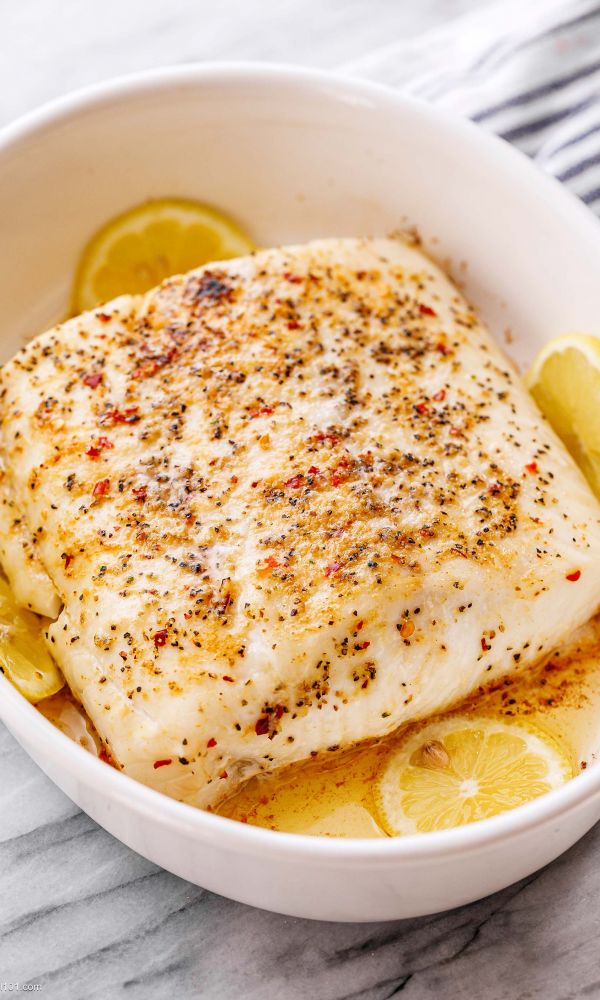 Baked Halibut with Lemon Butter