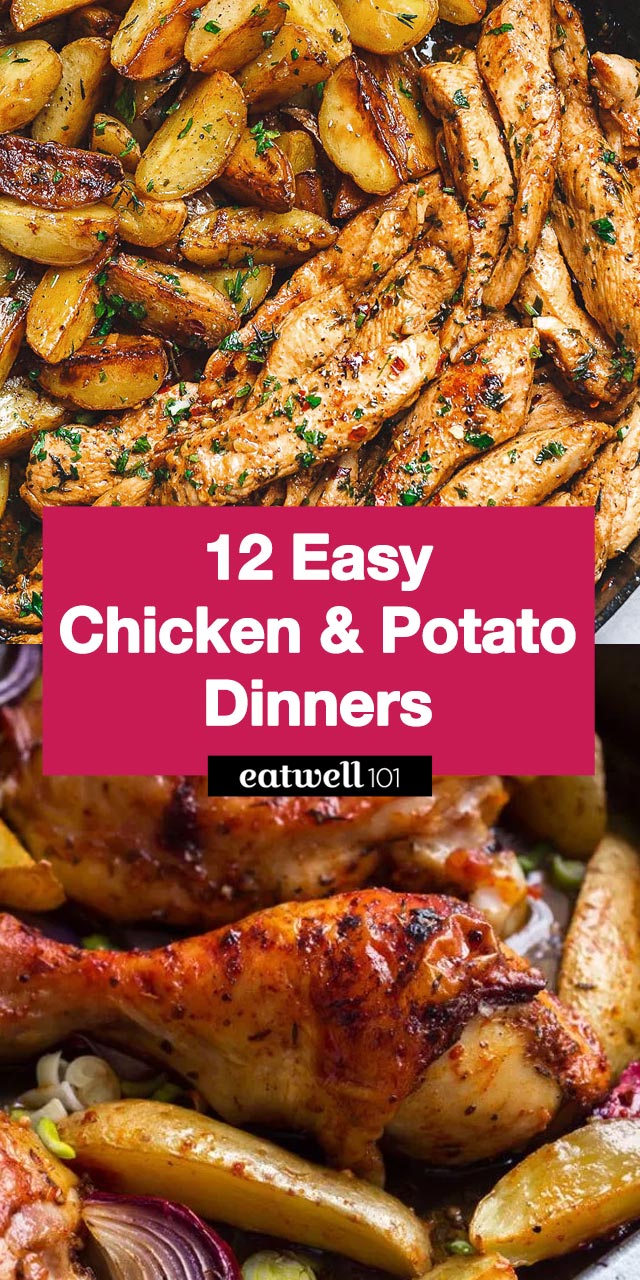 12 Easy Chicken & Potato Recipes - #chicken #potato #recipes #eatwell101 - Easy chicken and potato recipe will please any crowd! Amazingly flavorful chicken and potatoes for dinner: Easy to make and even easier to enjoy!