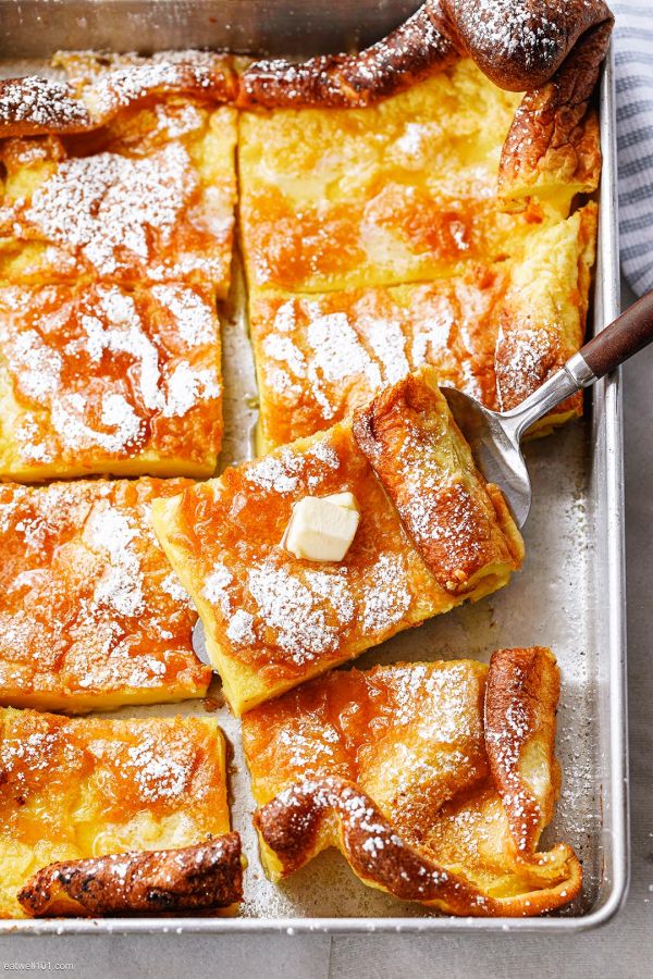 Baked German Pancake - #recipe by #eatwell101 - https://www.eatwell101.com/baked-german-pancake-recipe