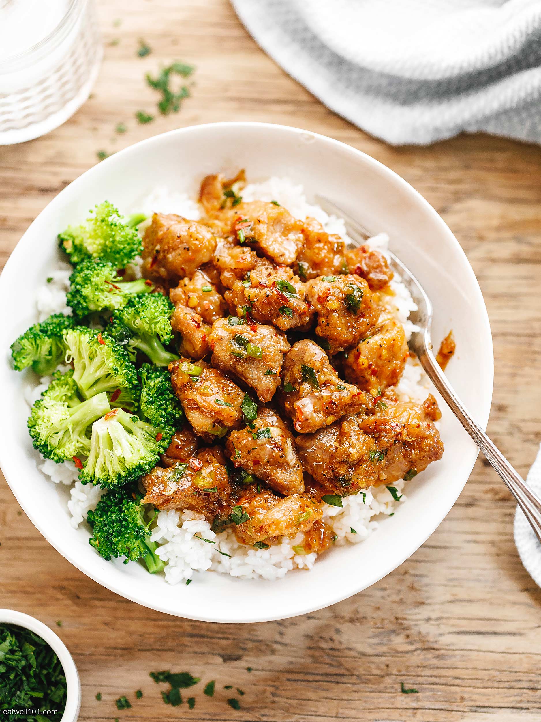 honey garlic pork bites