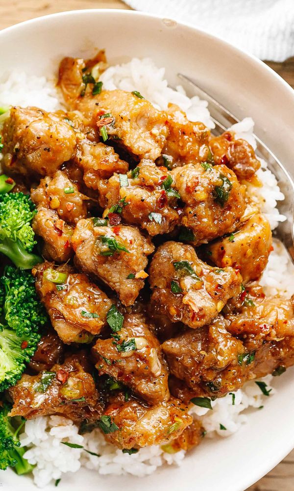 Honey Garlic Pork Rice Bowl