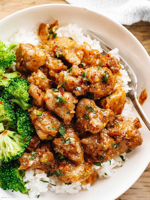 Honey Garlic Pork Rice Bowl