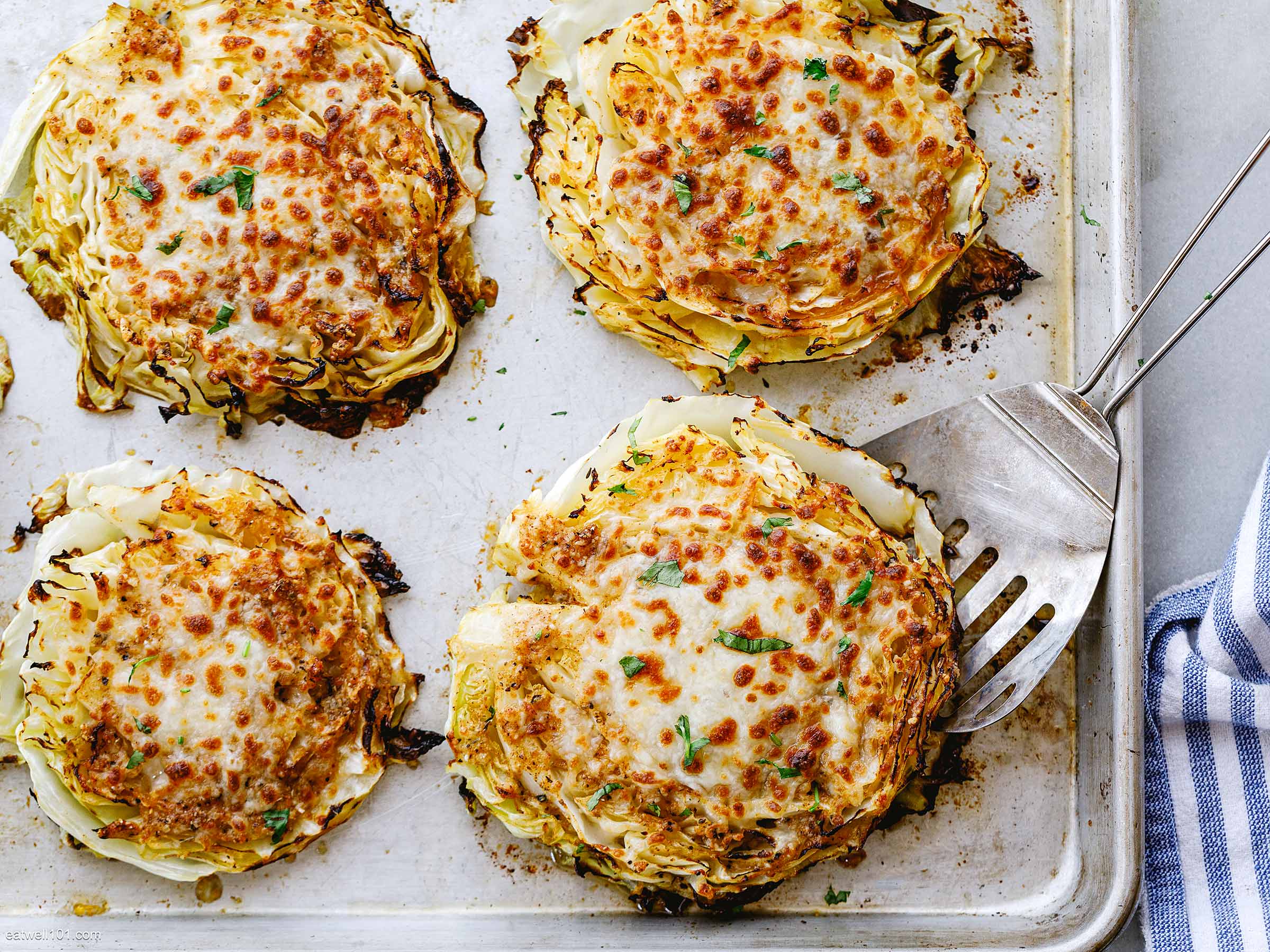 Cheesy Baked Cabbage Steaks