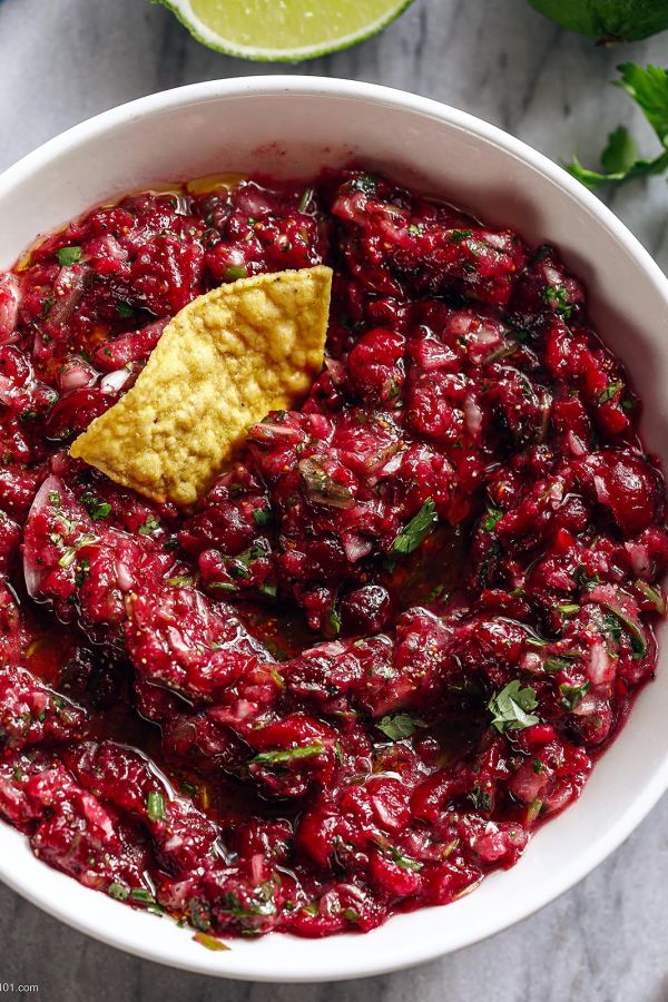 Fresh Cranberry Dip - #recipe by #eatwell101 - https://www.eatwell101.com/cranberry-dip-recipe