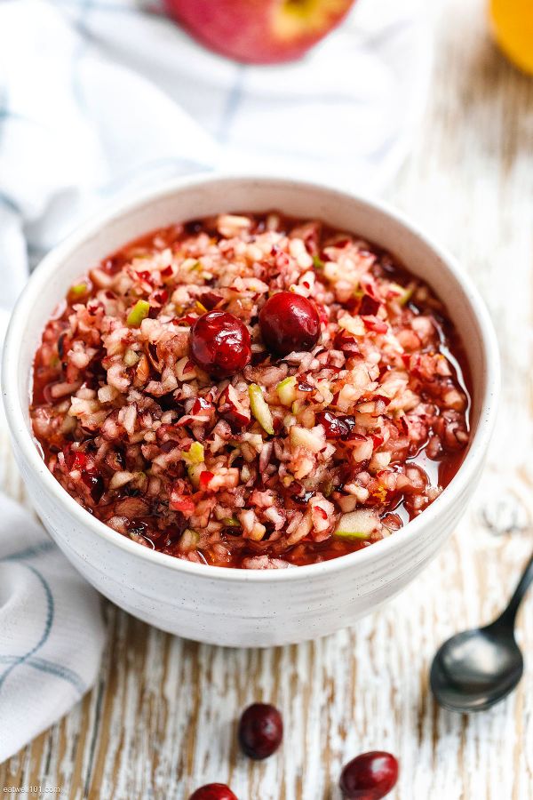 Apple Cranberry Relish - #recipe by #eatwell101 - https://www.eatwell101.com/apple-cranberry-relish-recipe